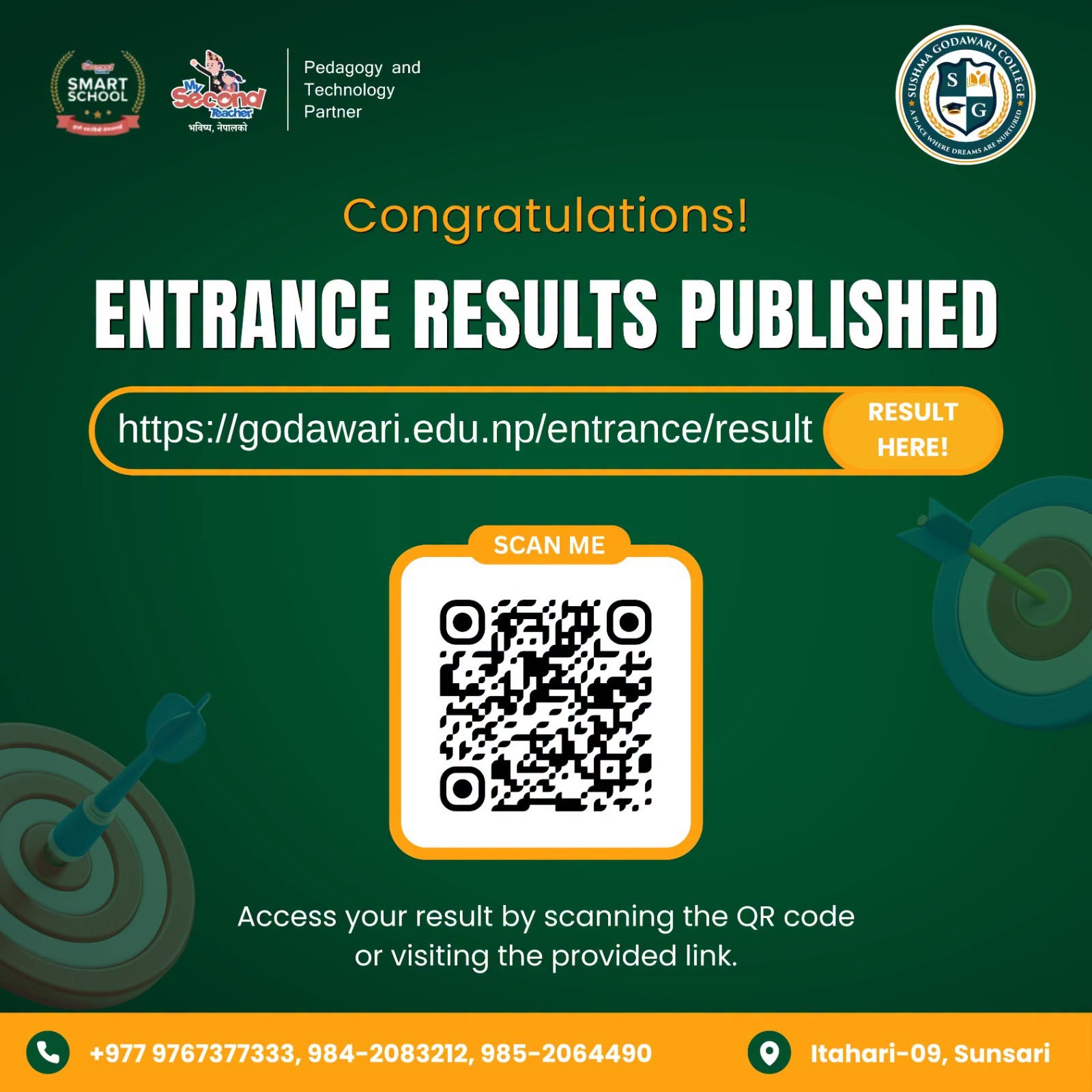 Entrance Result Published